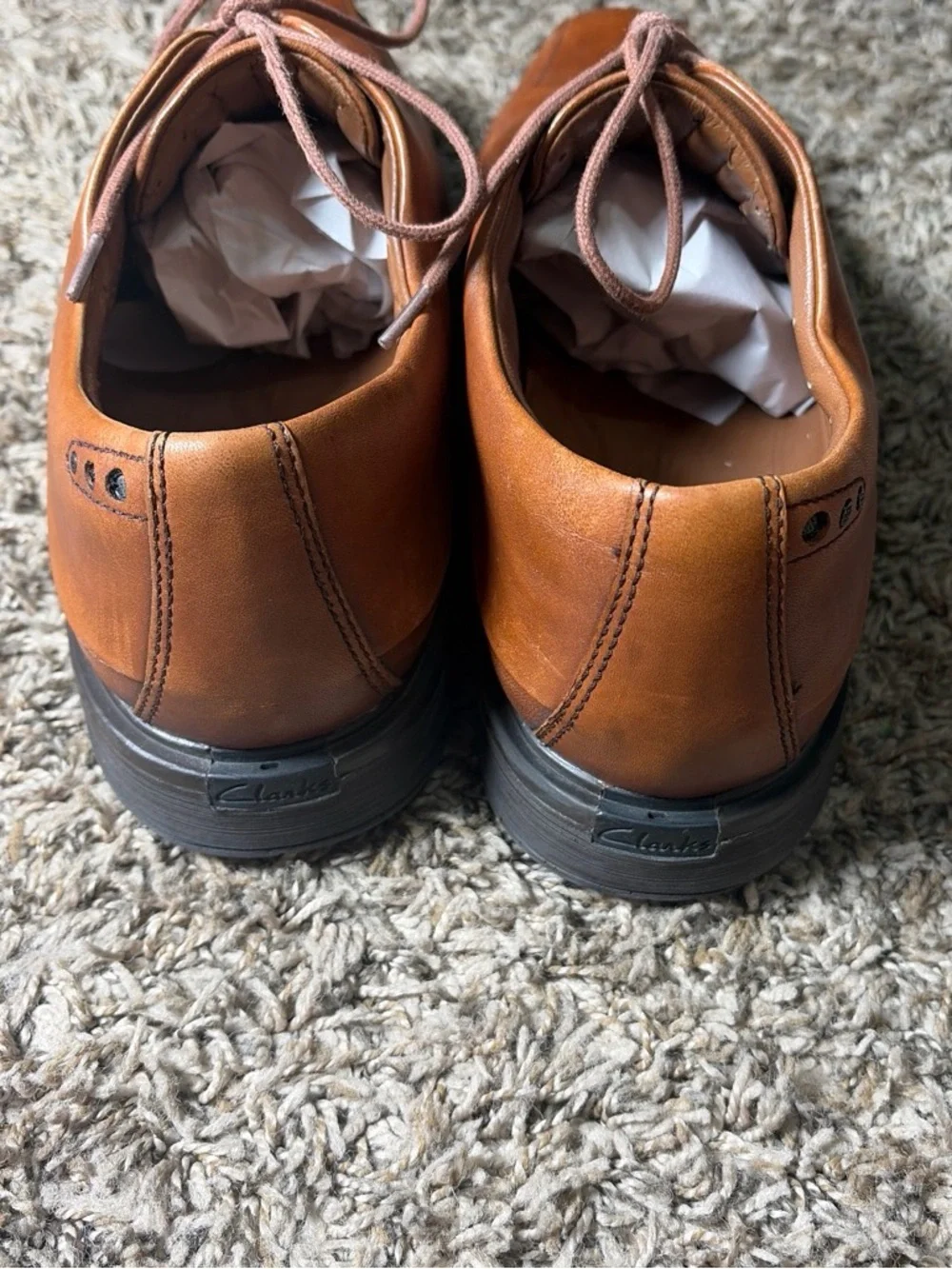 Clarks 1825 Active Air Vent Men’s Brown Leather Oxford Dress Shoes Lace Up 13M